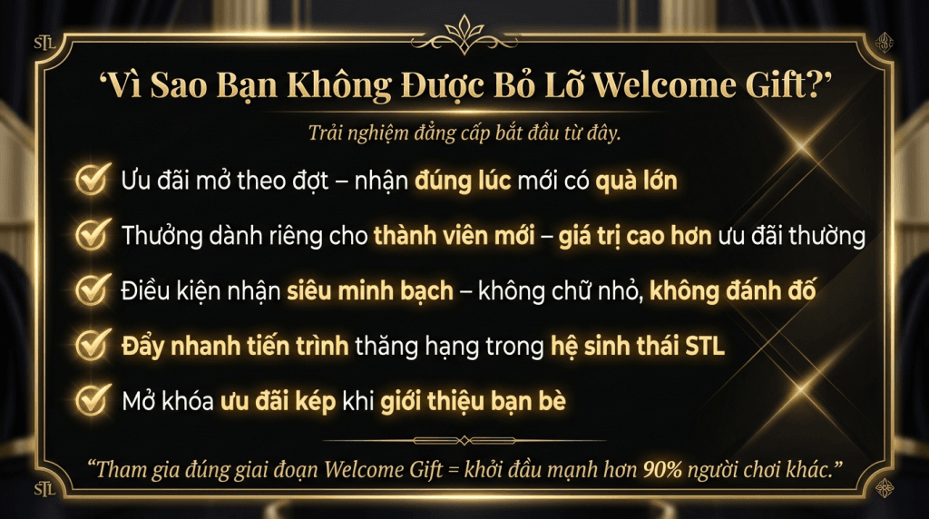 Vì Sao Bạn Không Được Bỏ Lỡ Welcome Gift Sảnh Thắng Lợi?